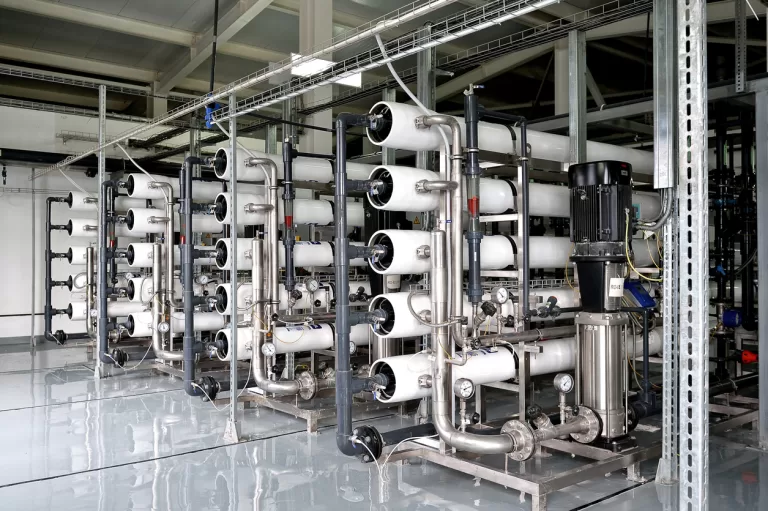 Production, a system for cleaning water and various liquids. New technologies, communications and development for water supply of industrial production.
